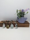 4 Chinese Carved Jade Pendants Pendant Lot - Lizard  Horse  Rat  Bonsai 