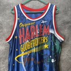 Vintage 90s Reebok Harlem Globetrotters Basketball Jersey Men   s Size Xl Blue Usa