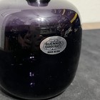Blenko Hand Blown Art Glass Vase Amethyst Purple Round Bottle Usa 2023 Edition