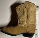 Vintage Children s Leather Cowboy Boots Brown - Approx Kids Size 2 Or 3