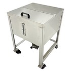 Movable Conical Stainless Steel Hopper Transfer Bin Hopper Storage Container