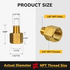 2 Pack Brass Pipe Fitting 1 8  Npt Male To 1 4  Npt Female Reducer Adapter Us