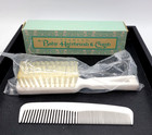 Vintage Stanley Baby White Nylon Bristle Hairbrush Brush   Comb With Box New