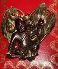Vintage Hobe Bandora Asian Figure 1 20th 14k On Sterling Silver Pin Brooch Signe