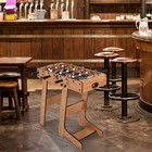 27  Wooden Soccer Game Table With Legs  2 Foosballs   Score Keepers Folding