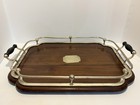 Henry Rogers sons   Co victorian-era English Oak And Silver-plated Gallery Tray