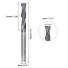 8mm Dia 8mm Shank 100mm Long Hrc45 Carbide Altin Coated 2 Flute Square End Mill