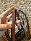 Bobby   s English Tack Flat Laced Leather Reins Chestnut Pony Size