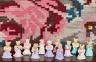Vintage Teddy Bear Figurine Lot Of 12  Little Lady Bear Miniature Figurines