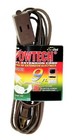 9ft Brown Electrical Extension Cord Power Wire 2 Prong 3-way Electric Adapter