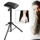 Black Heavy Duty Tattoo Armrest Adjustable Sponge Pad Arm Leg Rest Tripod Stand