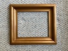 Vtg 1970s Heavy Solid Wood Gold Picture Frame  Undersized 10x12   8x10 With Mat 