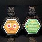 Set Of 4 Vintage Tile Trivets Owls Black Cast Iron W  Words-smile  Great Spirit 