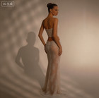 Lace Strapless Wedding Party Sleeveless Prom Dresses Floor-length Evening Gowns