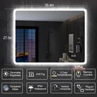 Sleek 28 36in Led Mirror Bathroom Wall Vanity Mirror Dimmable Tempered Glass