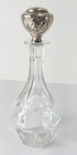 Antique Gorham Sterling Silver Art Nouveau And Crystal Glass Decanter Bottle