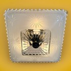 Antique vintage 1930s-1940s Art Deco Nouveau Frosted Bubble Glass Light Fixture