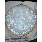 Vintage Dutch Lace Hanging Wood Frame Window Screen