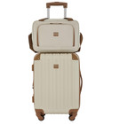 Travelers Club 4 Piece Hardside Luggage Set Vanilla Spinner Suitcases And Bags