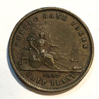 1852 Province Du Canada Quebec Bank Token - Un Sou half Penny - Xf  extra Fine 