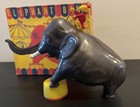 Vintage 1950s Pyro Co Plastic Elephant Mechanical Bank In Box