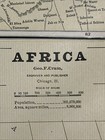 Large Antique 1886 Map Of Africa 21   x13 5   