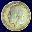 1922 Uk Gb Great Britain 1 One Shilling George V 50  Silver Crowned Lion Km 816
