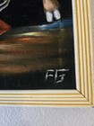 Vintage Mexican 1970s Black Velvet Painting Matador And Bull  Minor Flaw  15x20 