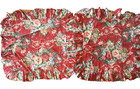 Vintage Romantic Floral Ruffled Euro Pillow Sham Pair Home Sewn Ralph Lauren 
