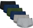 Men s Hanes Cotton Mid Rise Brief Underwear Assorted Colors 3  6 Or 12 Pack
