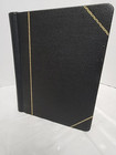 Vintage 1980s Boorum   Pease Black Account Journal Blank Ledger Book Gold Trim