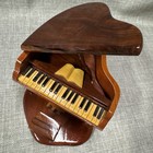 Handmade Mahogany Wood Mini Grand Piano Model Decorative Vintage