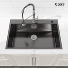 Cozy N Bath 33x22 Inch Overmount Kitchen Sink With Accessors And Drain