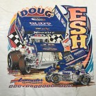 Vintage Doug Esh 30 The Hammer Sprint Car Dirt Racing Shirt Men s Xl Distressed