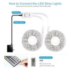 32 8 Feet Rgb Waterproof Led Strip Light Smd 44 Key Remote 12v Dc Power Kit 5050