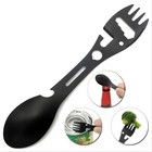 Multifunctional Stainless Steel Camping Fork Spoon Bottle Opener Outdoor Travel
