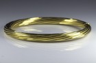 Estate   Antique 18k Yellow Gold Over    spiral    Bangle Bracelet In 7 5  For Women