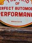 Vintage Shell Gasoline Porcelain Sign 1936 Trio Automobile Auto Gas Motor Oil