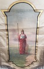Vintage Odd Fellows Silk gold Leaf tone Processional lodge Room Banner