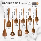 10pc Wooden Cooking Utensil Set Acacia Wood Spoons Kitchen Tools