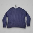 Polo Ralph Lauren Crewneck Sweater Mens L Navy Long Sleeve Embroidered
