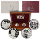 2007-w American Eagle 10th Anniversary Platinum Coin Set W case   Coa