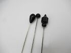 Antique Black Jet Hat Pins Lot Of 3 Assorted Victorian