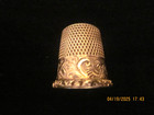 Antique 10k Gold Mkd Hallmarked Thimble - Size 8  -3 1 Grams