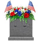 Memorial Day Headstone Flower Saddle Artificial Cemetery Grave Beautiful