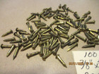 100--vintage 3 8  X  15  Solid Brass Brad Nails  Round Dome Head Escutcheon Pins