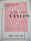 Robson Lowe Catalogue the 1080collection Of Ceylon march 1949 stamp Sale