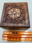Lot Of 8 Vintage Hand Carved Wooden Trinket Jewelry Box Hinge Lid 3x3x1 3 4 New 
