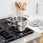 D5 Stainless Polished 5-ply Bonded Cookware  Steamer Set  3 Quart 1718