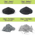 Rock Tumbler Grit Kit 4 Step Single Batch Coarse Medium Polish For Stones